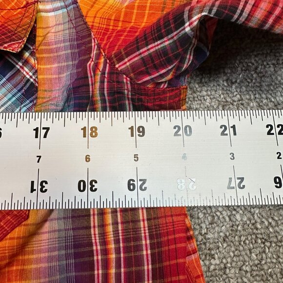PrAna Ostend NWT Plaid Fireball Short Sleeve Button Down Shirt Men's Size Small - Picture 4 of 6
